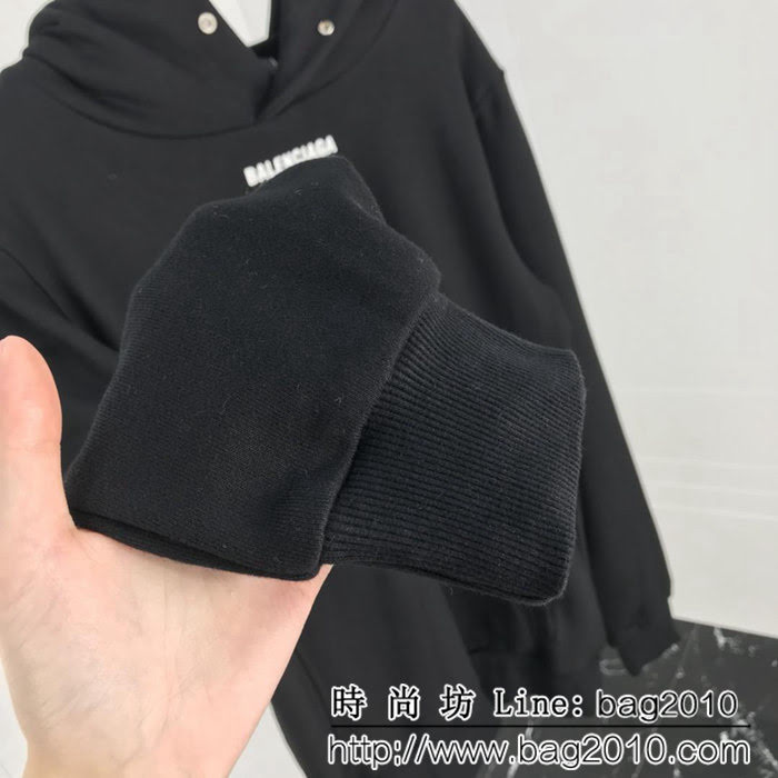 BALENCIAGA巴黎世家 18新款 世界糧食計畫署 秋冬帽衫黑色衛衣 情侶款 ydi1161